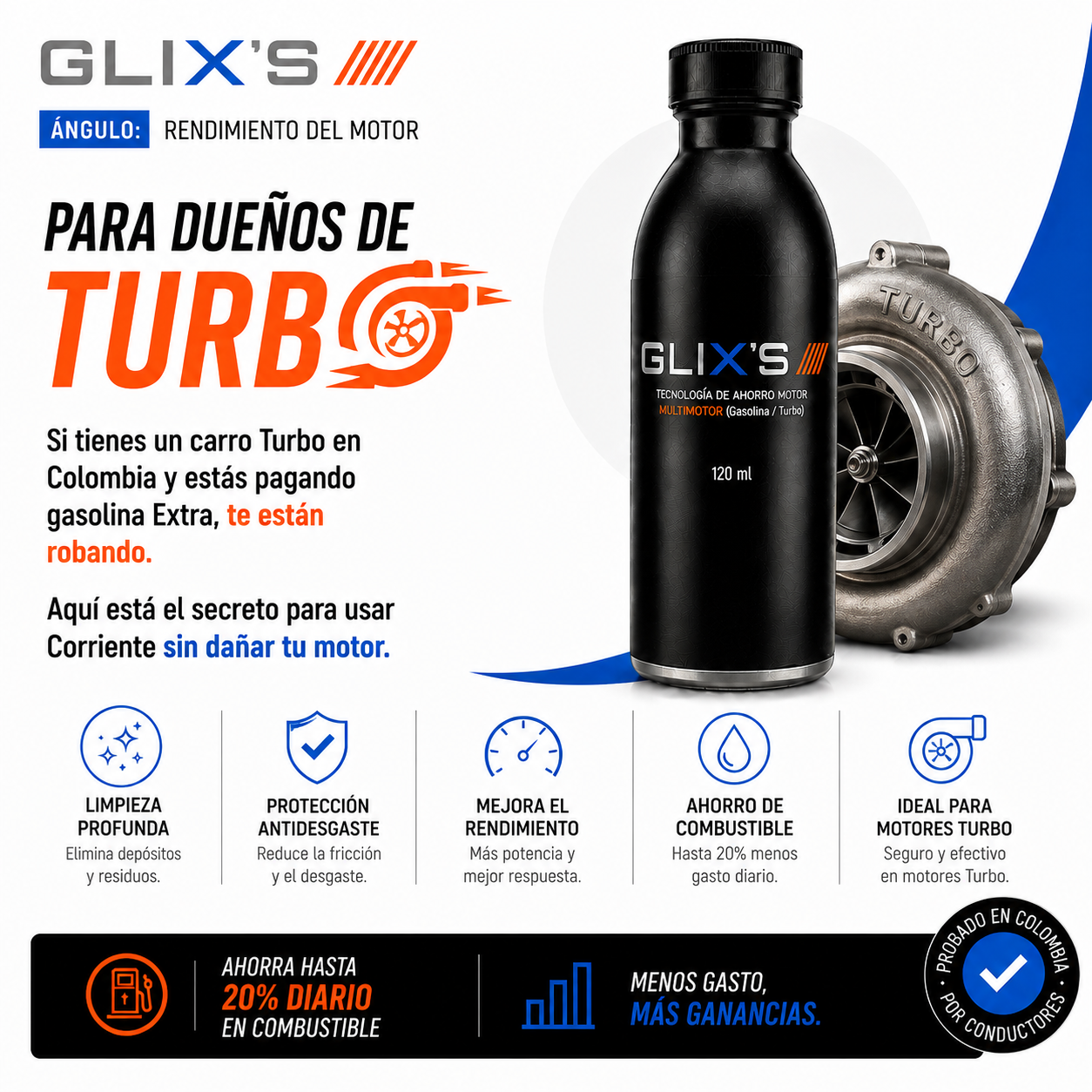 Aditivo Glix's - Potencia Turbo